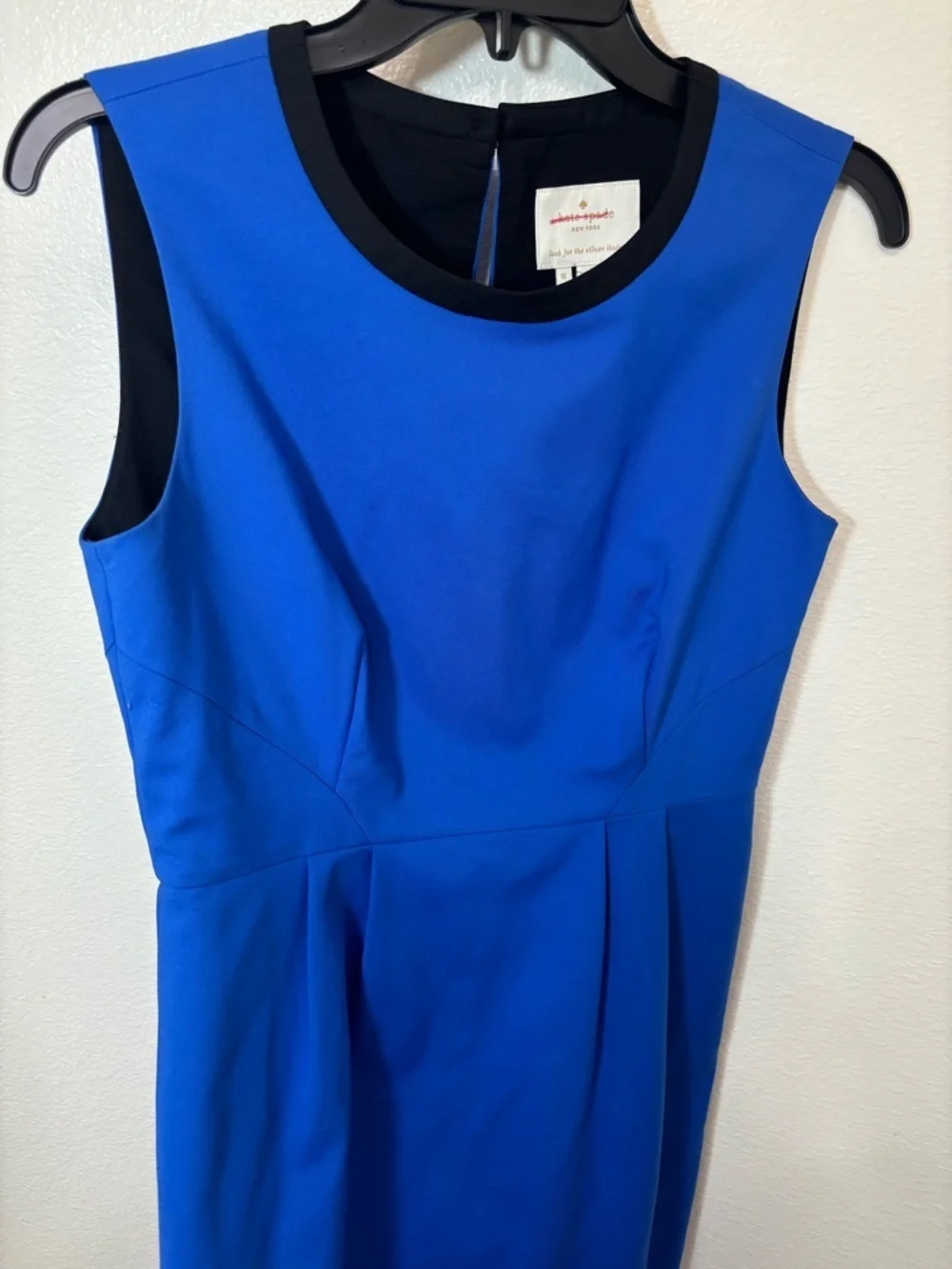 kate spade Cobalt Blue Sleeveless Shift business casual chic dress